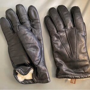 Men’s Black Leather lined Gloves